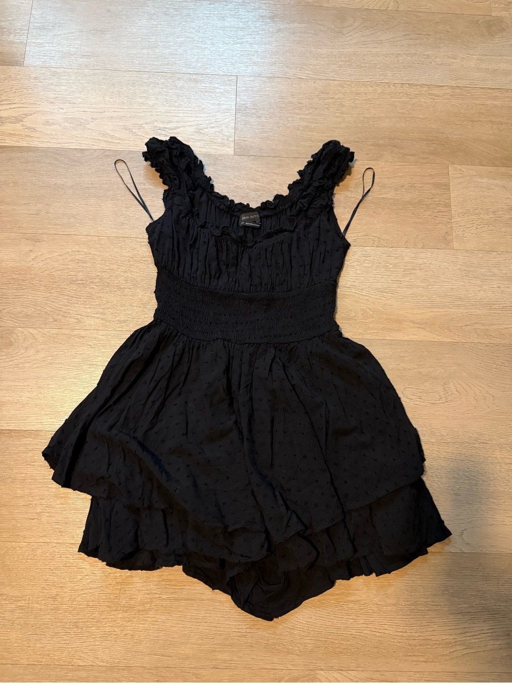 Urban Outfitters Black Ruffled Romper - S